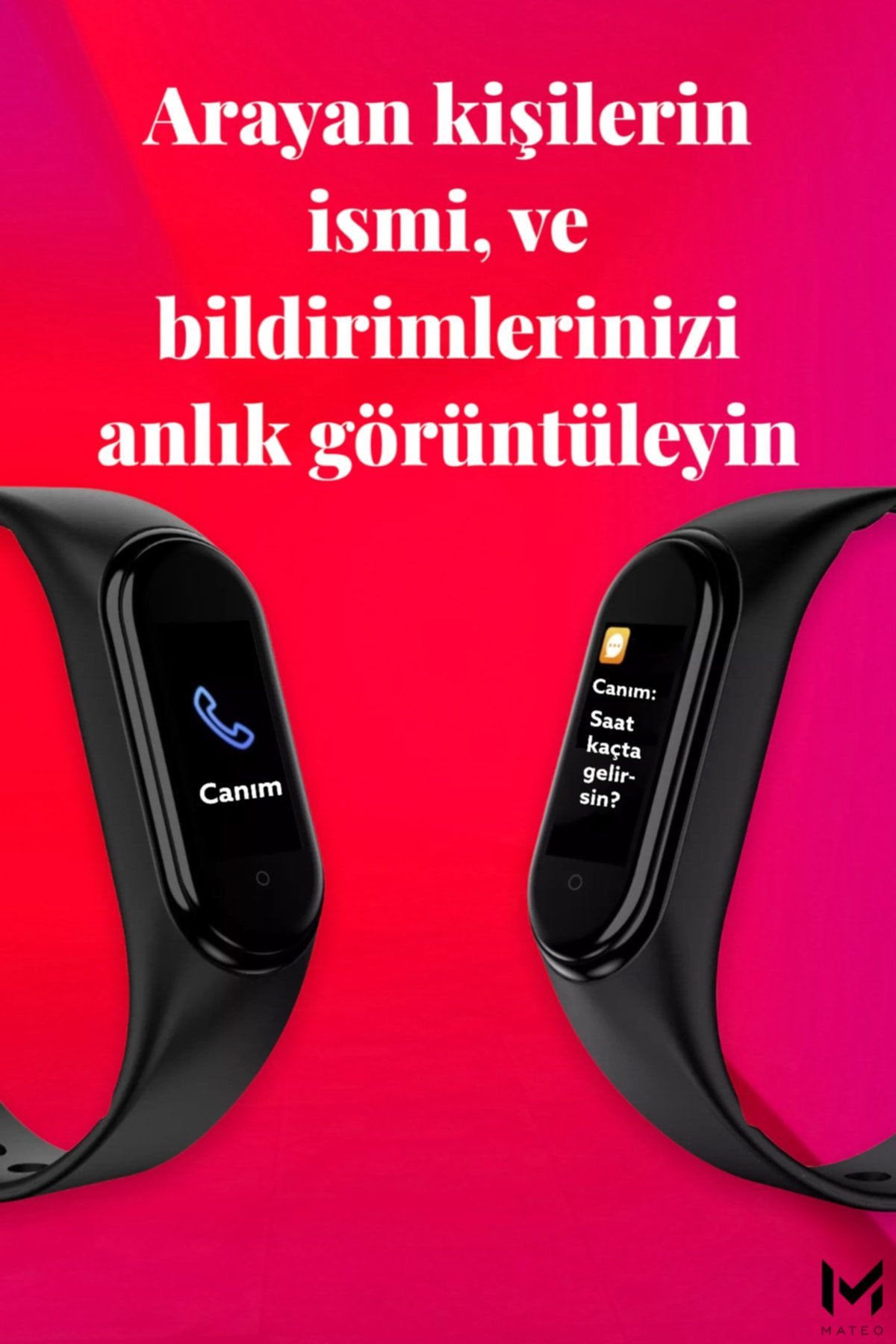 M4 Akıllı Bileklik Renkli Ekran(2022 VERSİYON)ios Ve Android Uymlu,tansiyon\ekran Teması Değiştirme